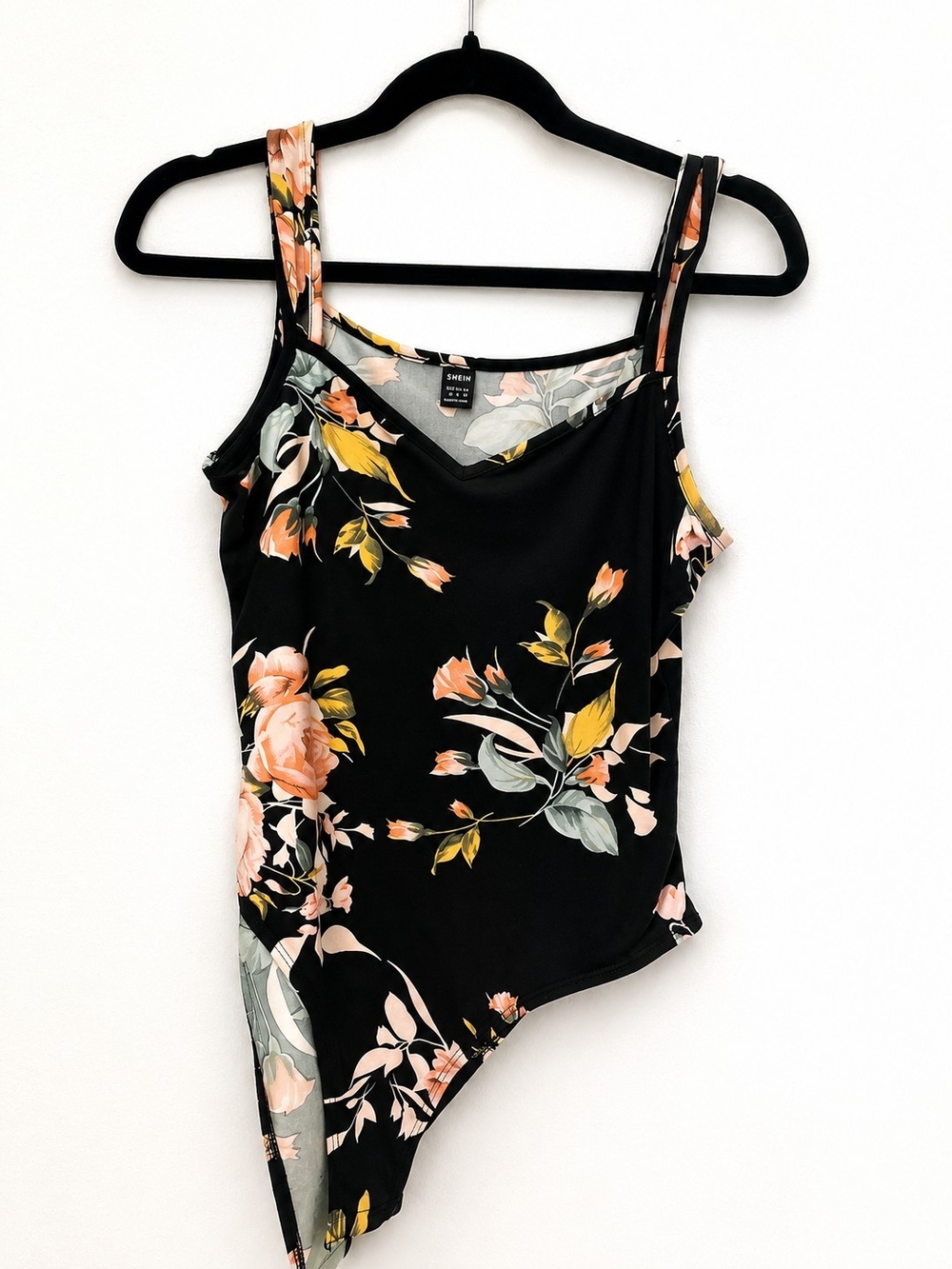 SHEIN Black Floral Bodysuit